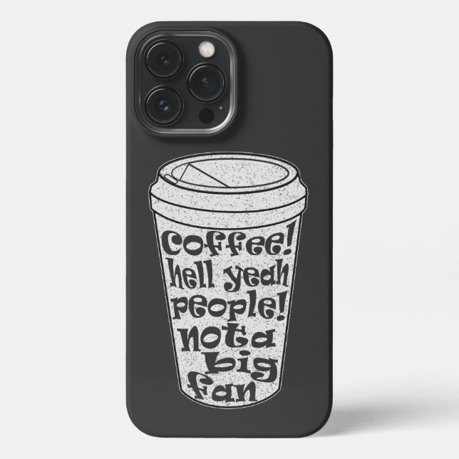 Coque iPhone personne pas un grand ventilateur introvertir amat (Verso)