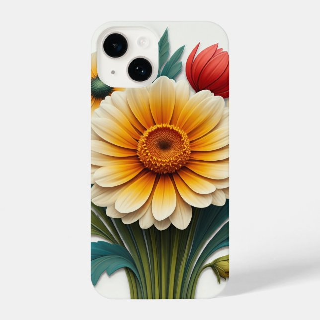 Coque iPhone Pétales Étincelles : Un Imaginaire Floral 4D (Verso)