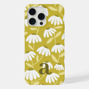 Petit motif floral lettre monogramme or foncé