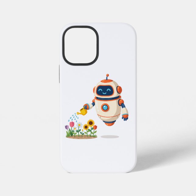 Coque iPhone Petit robot jardinier (Verso)