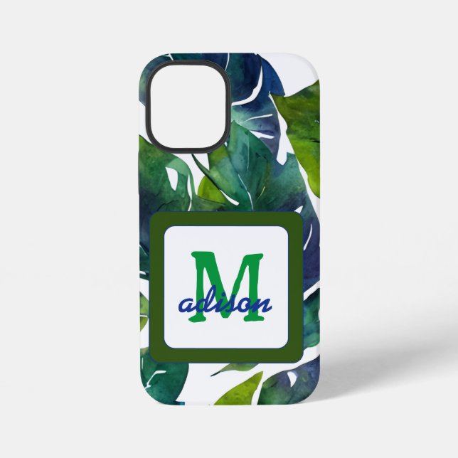 Coque iPhone Philodendron vert Feuille Foliage Botanique (Verso)
