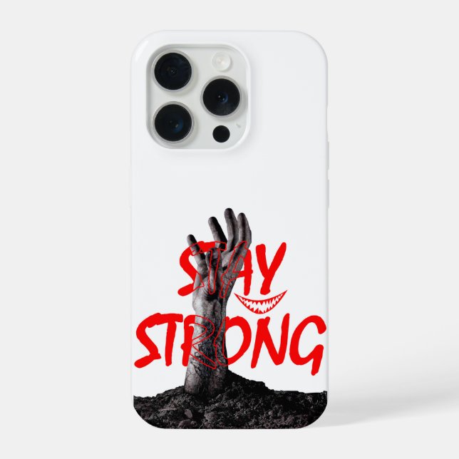 Coque iPhone Phone Case : Stay Strong Motivational Quote Design (Verso)