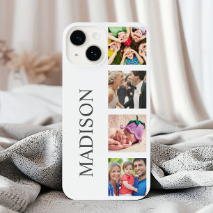 Coque Pour iPhone 14 Photo Custom Family Collage Personnalité de White