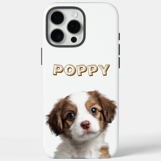 Coque iphone photo et nom de chien personnalisé (Verso)