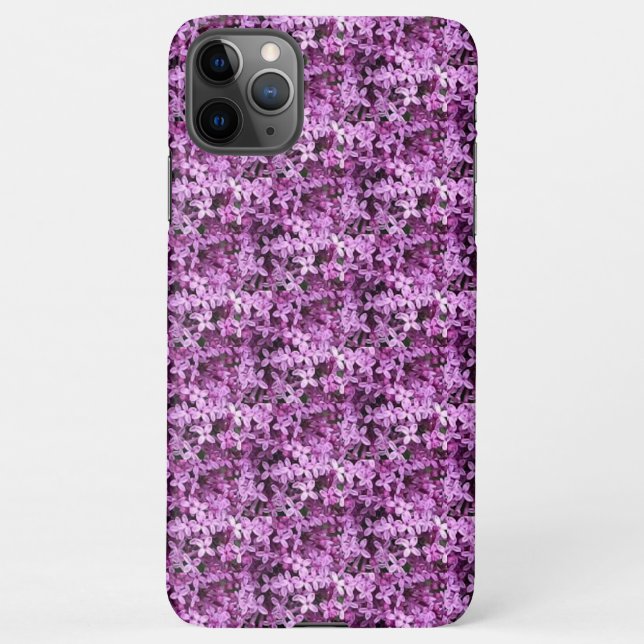 Coque iPhone Photo Lilac | Demi-goutte Carrelée | (Dos)