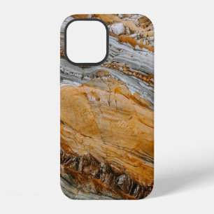 Coque iPhone 12 Photographie rapprochée de pierres grises et orang