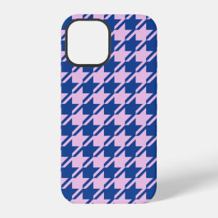 Coque iPhone 12 Pro Pied de fond rose+Motif bleu