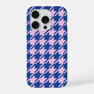 Pied de fond rose+Motif bleu