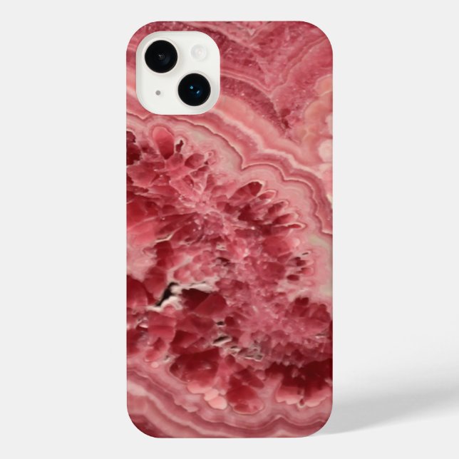 Coque iPhone Pierre rose (Verso)