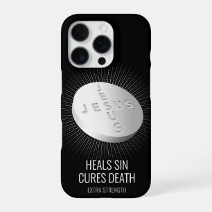 Coque iPhone 16 Pro Pillule Jésus - Foi chrétienne Prière Espoir Dieu