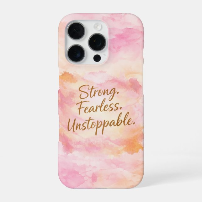 Coque iPhone Pink Chic Girly Motivational  (Verso)