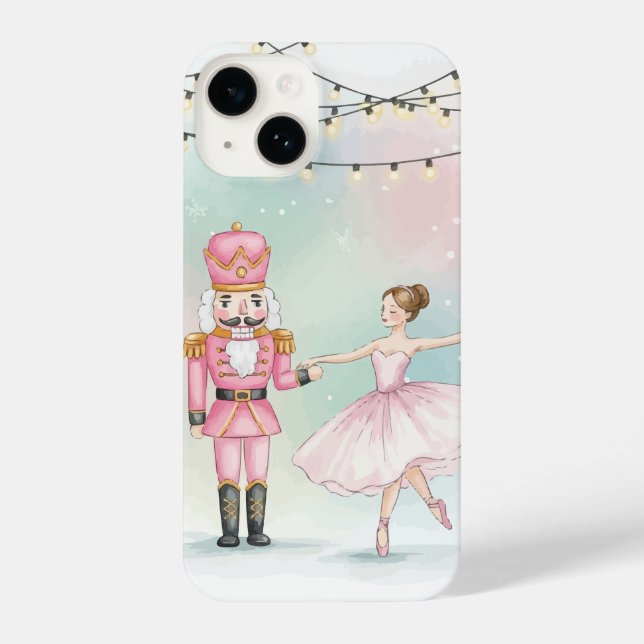 Coque iPhone Pink Nutcracker & Ballerina  Christmas  (Verso)