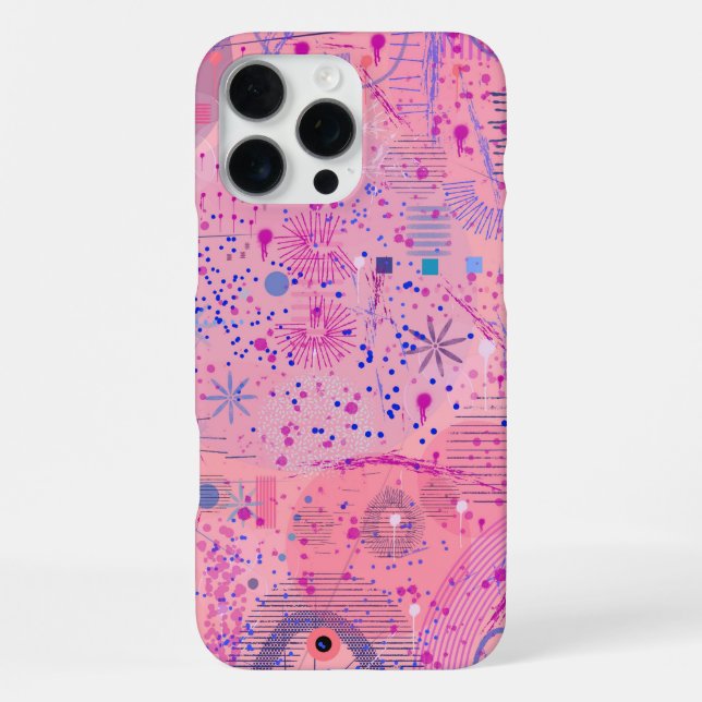 Coque iPhone Pink Party Maximalist Art (Verso)