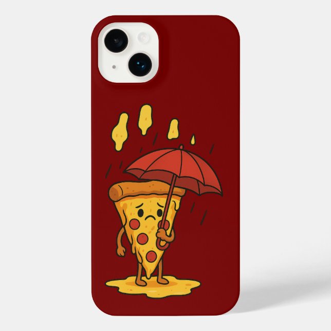 Coque iPhone Pizza sous la pluie au fromage (Verso)