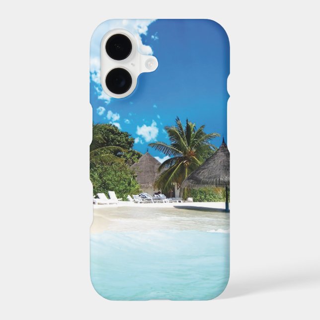 Coque iPhone Plage exotique (Verso)
