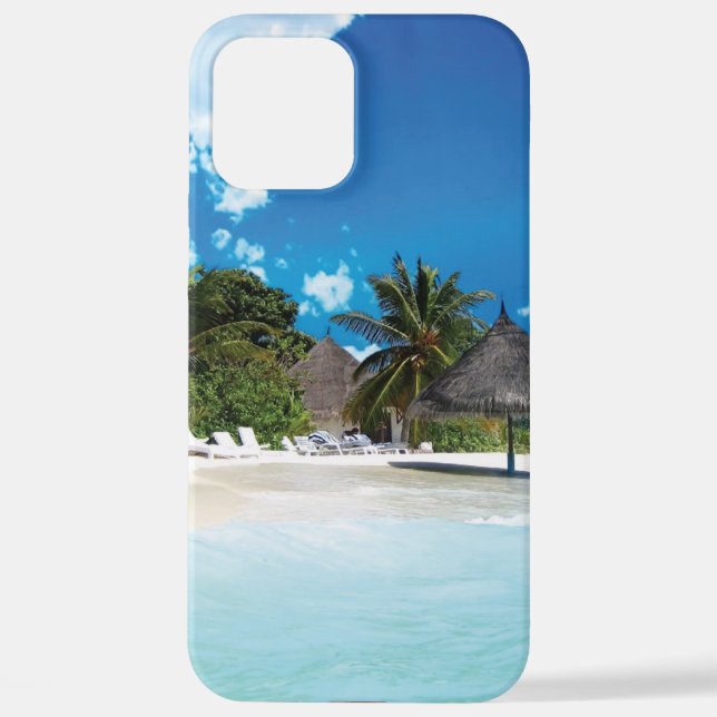 Coque iPhone Plage exotique (Verso)