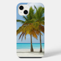 Plage tropicale et palmiers