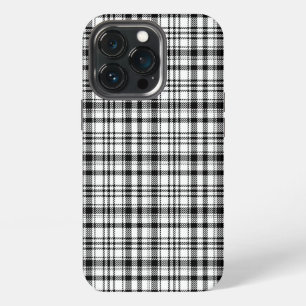 Etui iPhone 13 Pro Plaid Noir & Blanc Classique