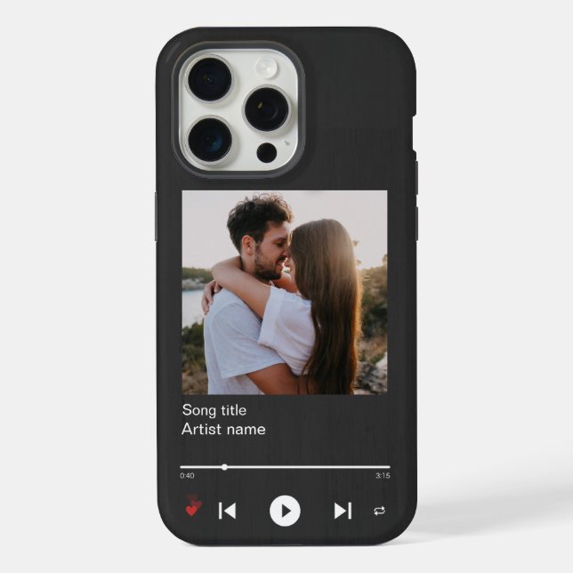 Coque iPhone Plaque de musique personnalisée Couverture de l'al (Verso)