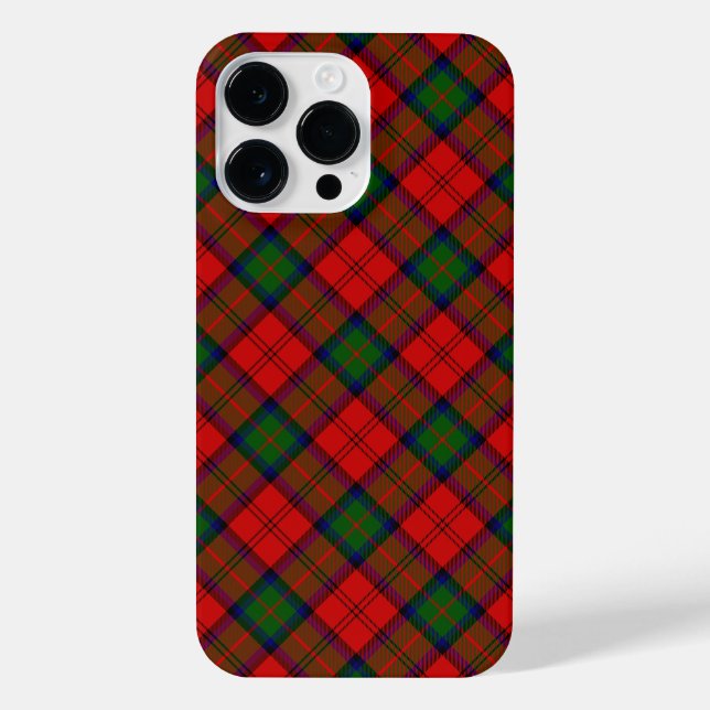 Coque iPhone Plaque vert rouge tartan MacDuff (Verso)