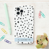 Points dalmatiens, Spots, Noir et Blanc, Votre nom
