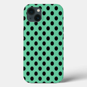 Etui iPhone 13 Points noirs sur boîtier Case-Mate iPhone vert men