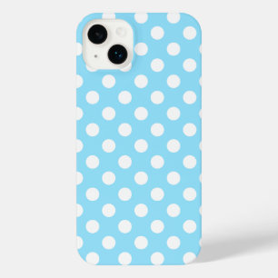 Pois blancs sur bleu pâle