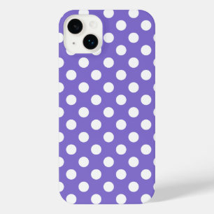 Pois blancs sur perwinkle