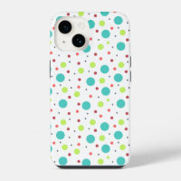 Pois en bleu clair bleu rouge gris rose