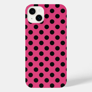 Pois noirs sur fuchsia
