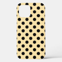Pois noirs sur jaune pâle