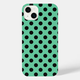 Pois noirs sur vert menthe