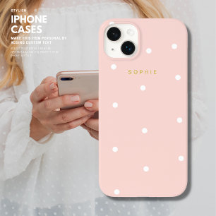 Coque iphone Pois rose vierge féminine