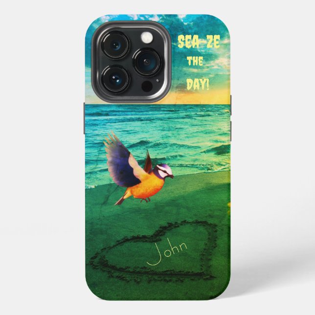 Coque iPhone Poisson étoilé - Oiseau de mer - Amour (Dos)