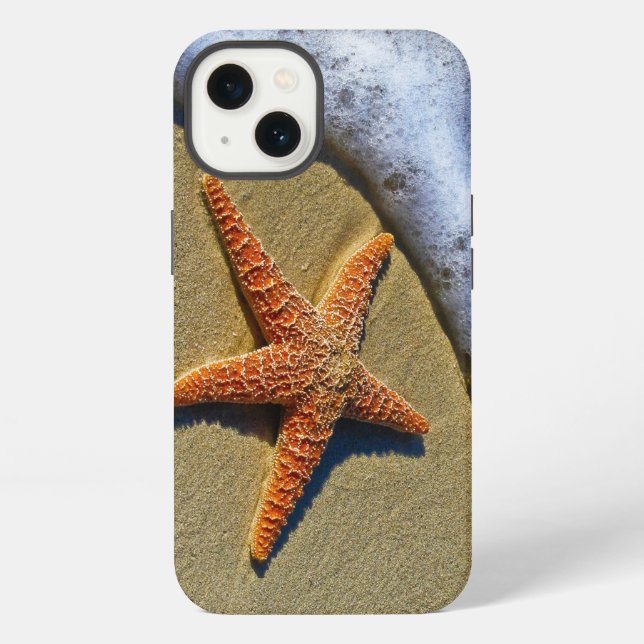 Coque iPhone Poisson étoilé, sable, créatures marines (Verso)