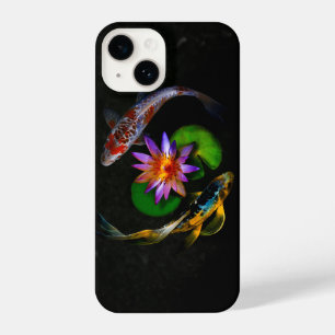 Coque Pour iPhone 14 Poisson Koi autour de Lotus Flower dans un étang Z