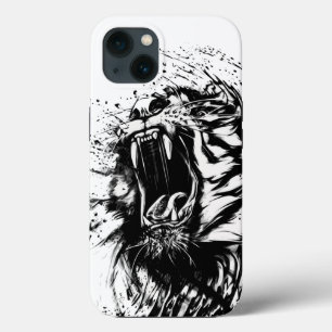 COQUE IPHONE POMME DE TIGRE NOIR ET BLANC