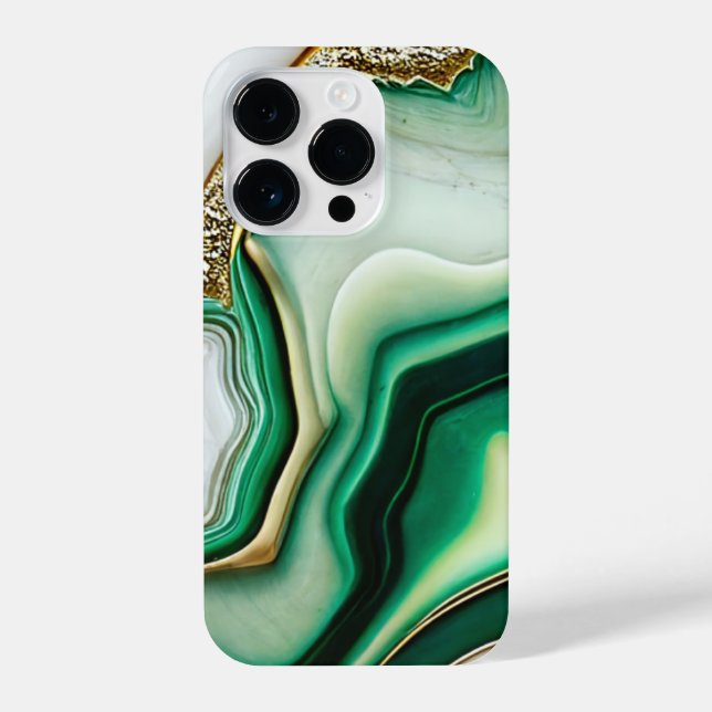 Coque iPhone Porte en marbre Jade (Verso)