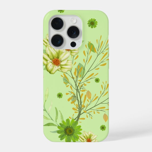 Coque iPhone Porte-monnaie élégant pour téléphone vert pistache (Verso)