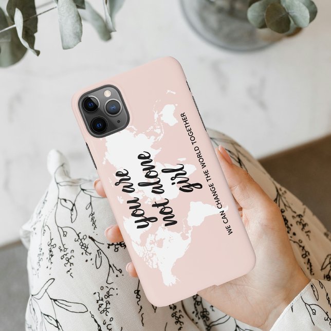 Coque iPhone Positif Vous N'Êtes Pas Seul Citation Motivation F (Créateur téléchargé)