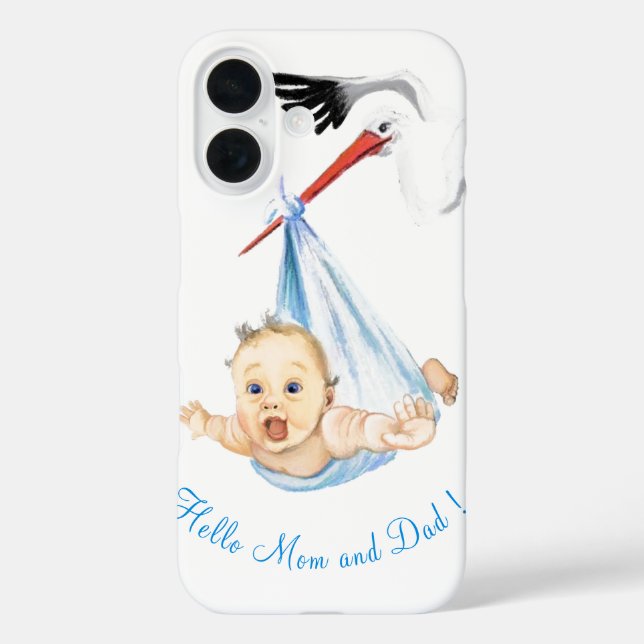 Coque iphone pour bébé portatif - Texte personnali (Verso)