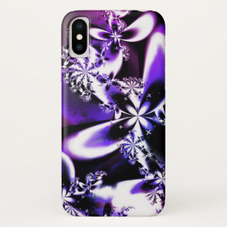 Coque iphone pourpre de fleur de fractale