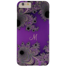 Coque iphone pourpre perlé de monogramme de