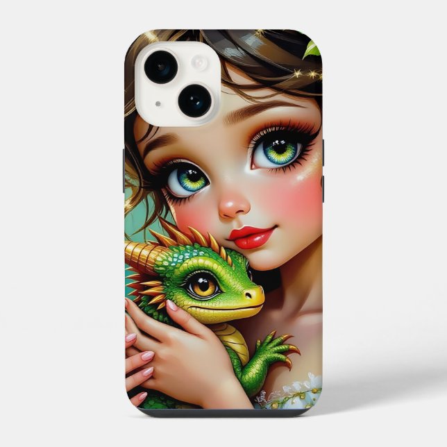 Coque iPhone Pretty  Fairy and Dragon Themed Girl's   (Verso)