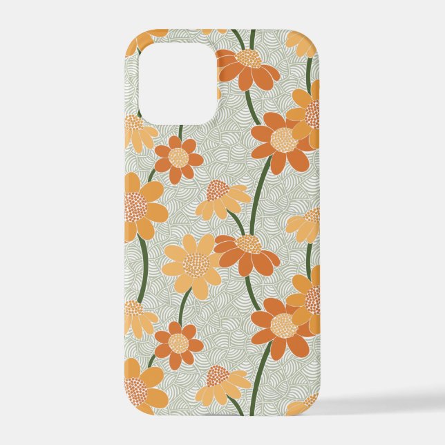 Coque iPhone Pretty retro muted 1970 s flowers (Verso)