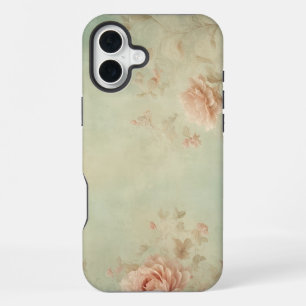 Coque iPhone 16 Plus Prise de vue moyenne Fond de papier peint floral v