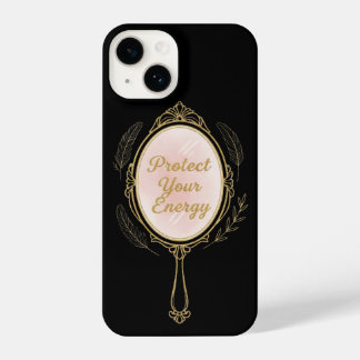 Coque Pour iPhone 14 Protect Your Energy - Gold Vintage Mirror Iphone 