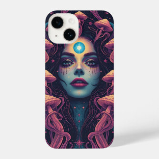 Coque Pour iPhone 14 Psychédélique Troisième Eye Téléphone Case