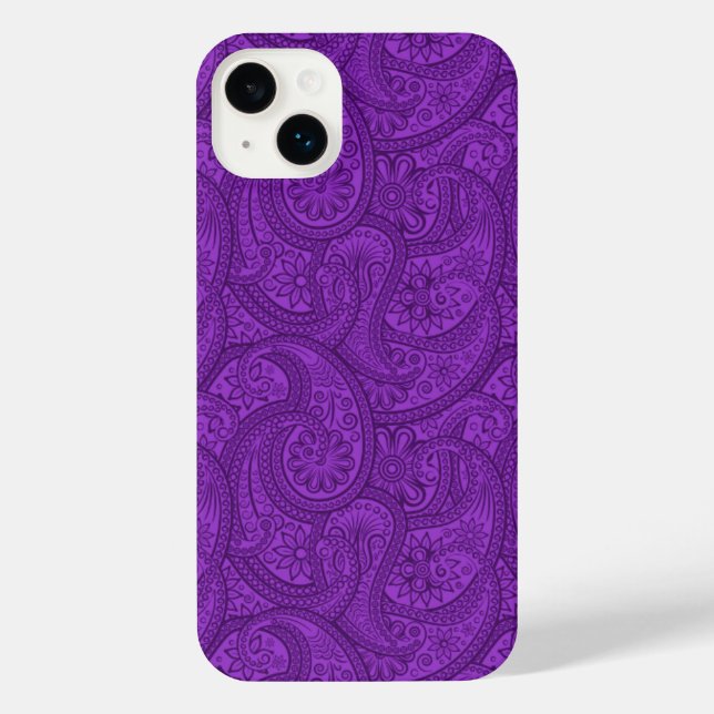 Coque iPhone Purple Paisley (Verso)