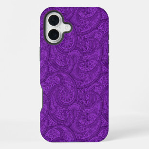 Coque iPhone 16 Plus Purple Paisley